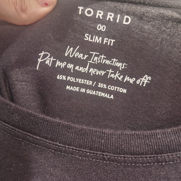Torrid 0 Black Soft Knit Bit Lip Cheetah Print T Shirt - Picture 7 of 7